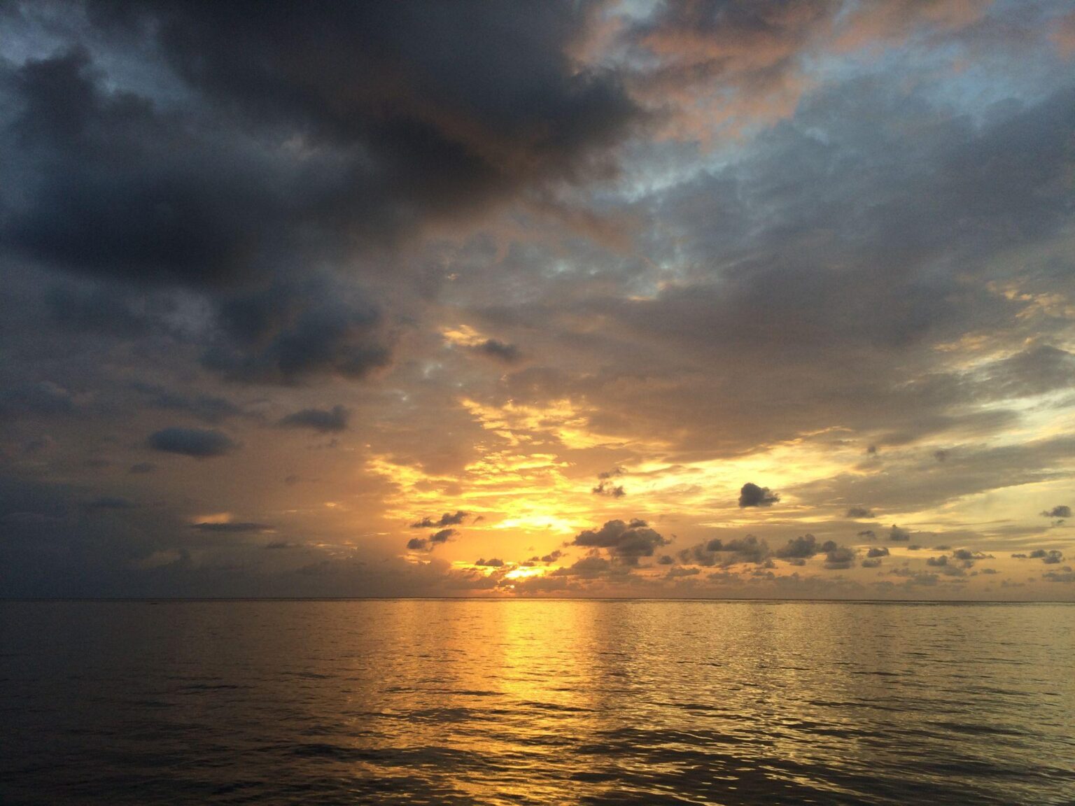 Sunset over the ocean